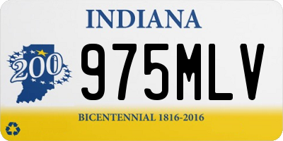 IN license plate 975MLV