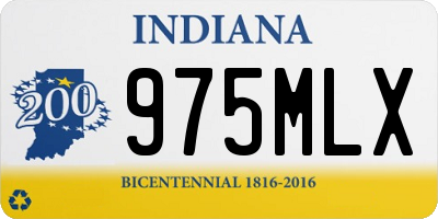 IN license plate 975MLX