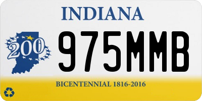 IN license plate 975MMB