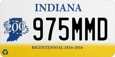 IN license plate 975MMD