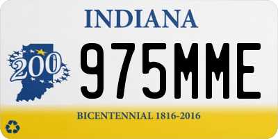 IN license plate 975MME