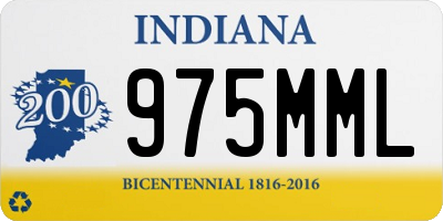 IN license plate 975MML