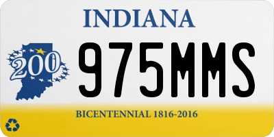 IN license plate 975MMS