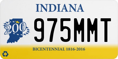 IN license plate 975MMT
