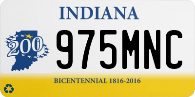 IN license plate 975MNC
