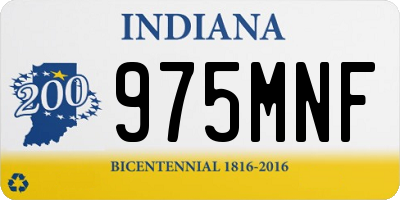 IN license plate 975MNF