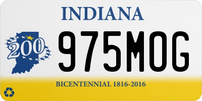 IN license plate 975MOG