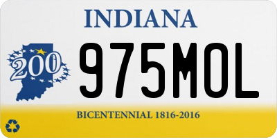 IN license plate 975MOL