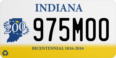 IN license plate 975MOO