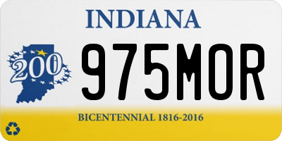 IN license plate 975MOR