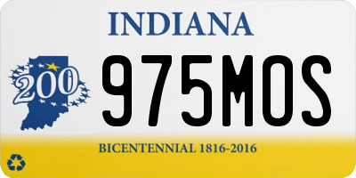 IN license plate 975MOS