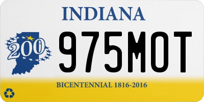 IN license plate 975MOT