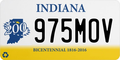 IN license plate 975MOV