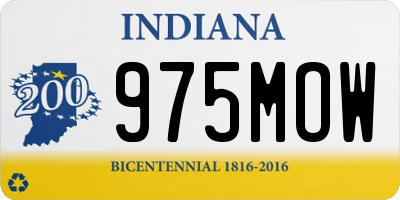 IN license plate 975MOW