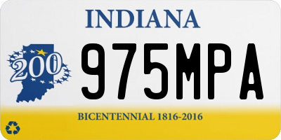 IN license plate 975MPA