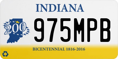IN license plate 975MPB