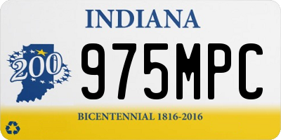 IN license plate 975MPC