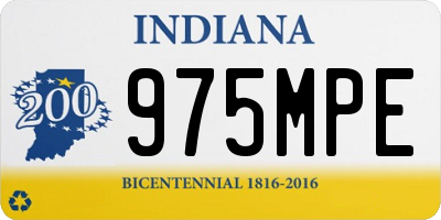 IN license plate 975MPE