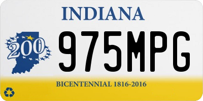 IN license plate 975MPG