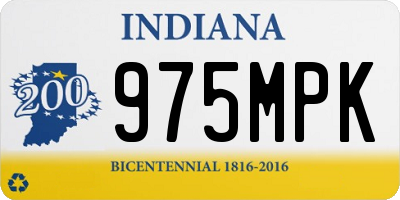 IN license plate 975MPK