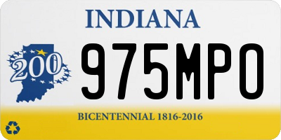 IN license plate 975MPO
