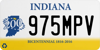 IN license plate 975MPV