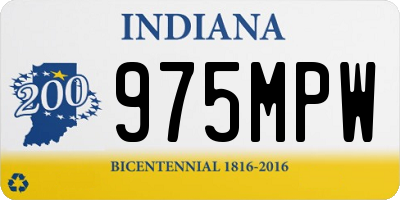 IN license plate 975MPW