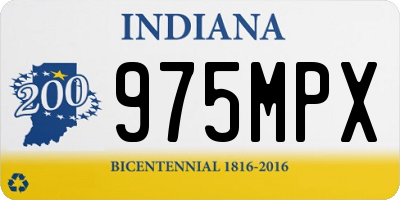 IN license plate 975MPX