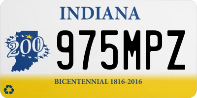 IN license plate 975MPZ