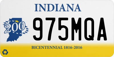 IN license plate 975MQA