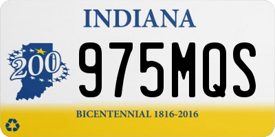 IN license plate 975MQS