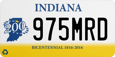 IN license plate 975MRD