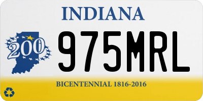 IN license plate 975MRL