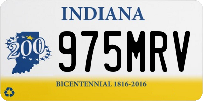 IN license plate 975MRV