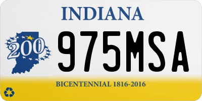 IN license plate 975MSA