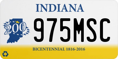 IN license plate 975MSC