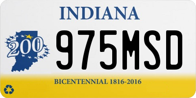 IN license plate 975MSD