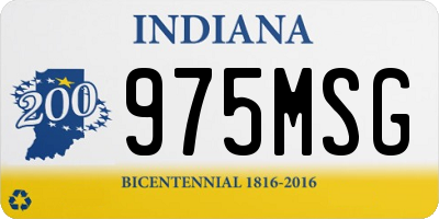 IN license plate 975MSG
