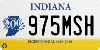 IN license plate 975MSH