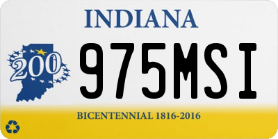 IN license plate 975MSI
