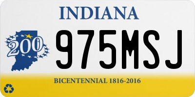 IN license plate 975MSJ
