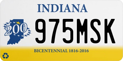 IN license plate 975MSK