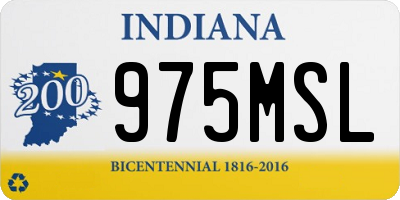 IN license plate 975MSL
