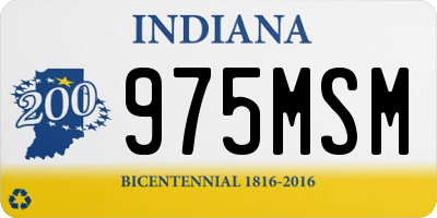 IN license plate 975MSM