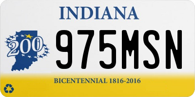 IN license plate 975MSN