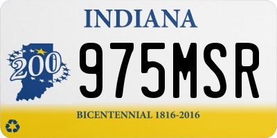 IN license plate 975MSR