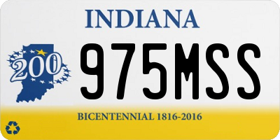IN license plate 975MSS