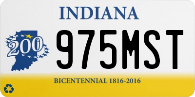 IN license plate 975MST