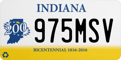 IN license plate 975MSV