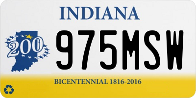 IN license plate 975MSW